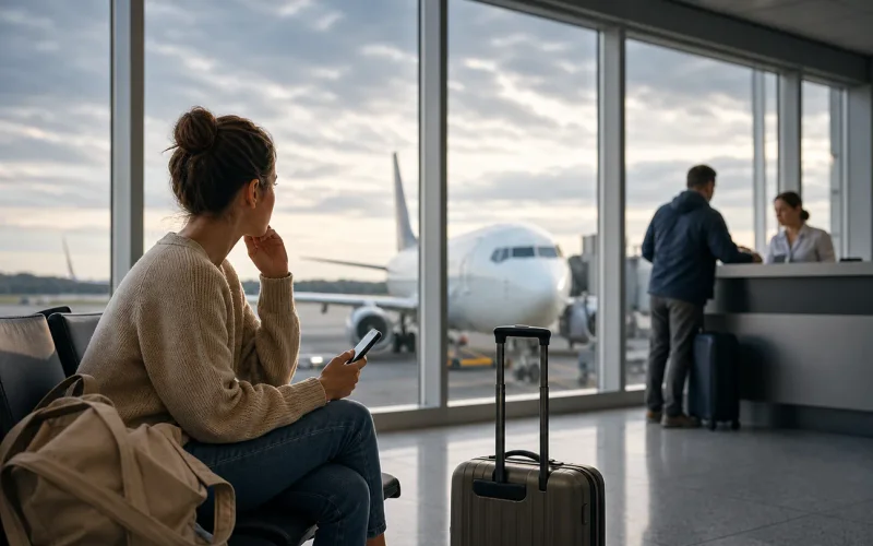 Editorial illustration for What to Do If You Miss a Connecting Flight