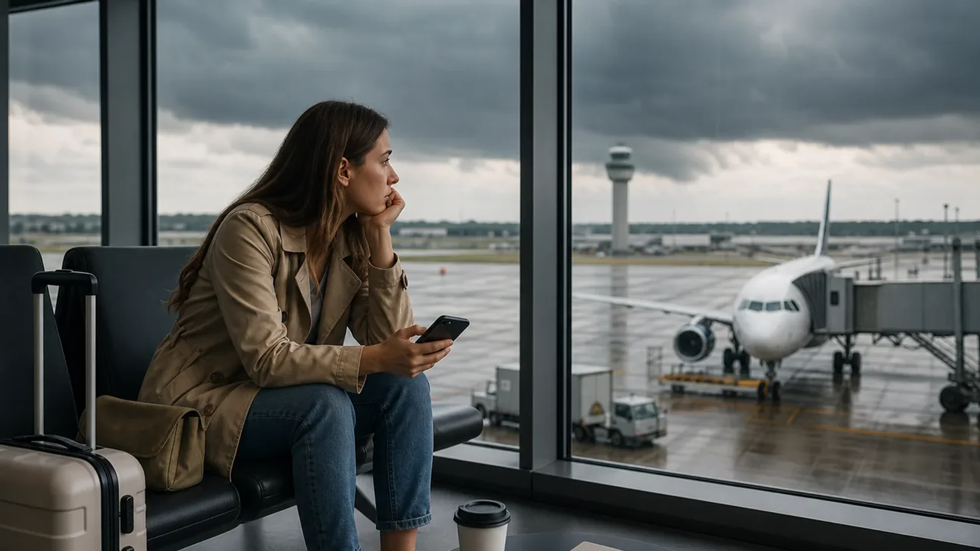 Editorial illustration for What to Do When Your Flight Is Cancelled: 10 Steps
